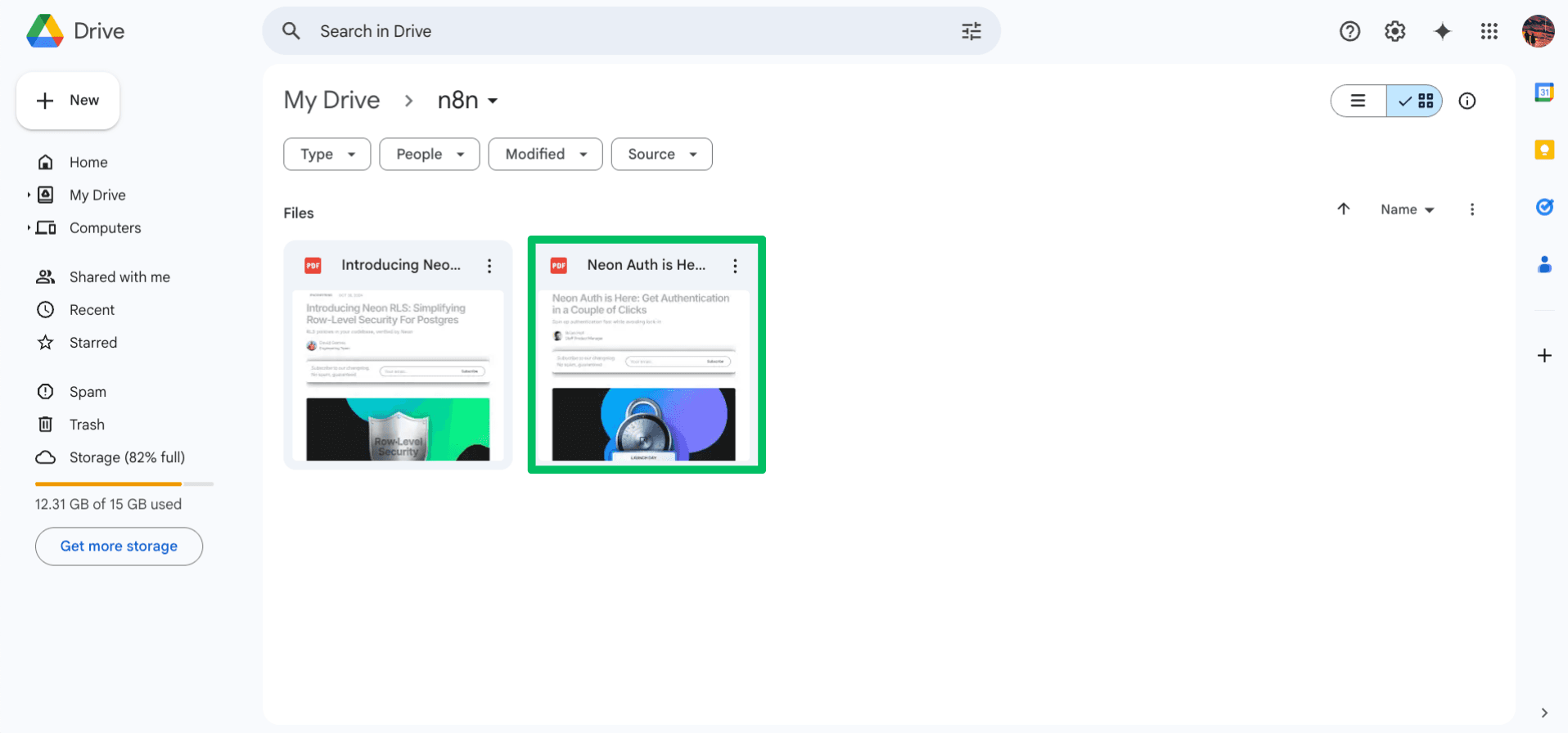 Adding a new document to Google Drive