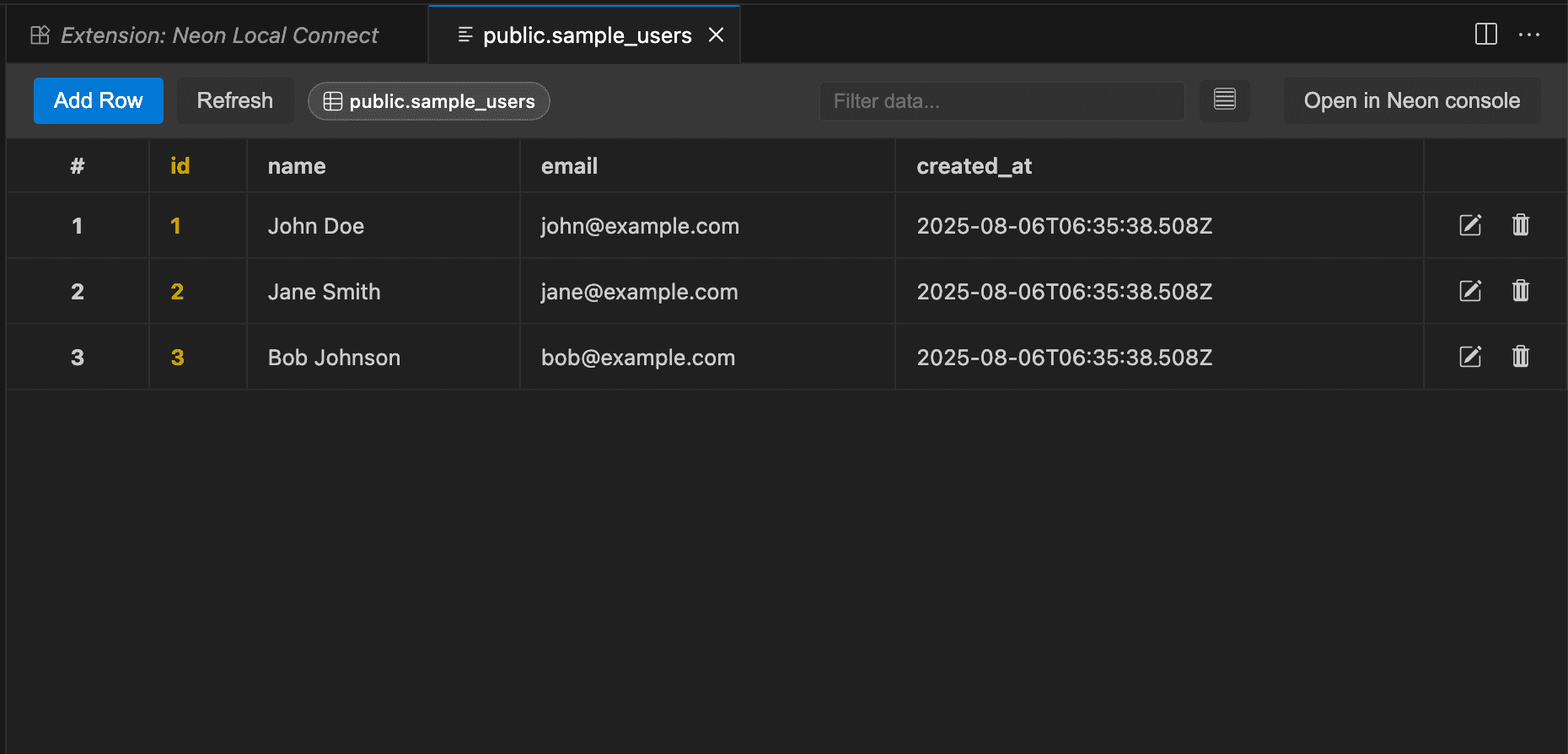 Table Data Editor